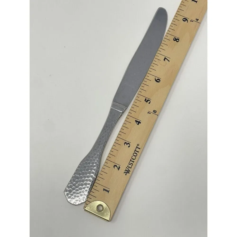 Pier 1 Imports Pll1 Dinner Modern Solid Knives Stainless Hammered 9.25” Set Of 4